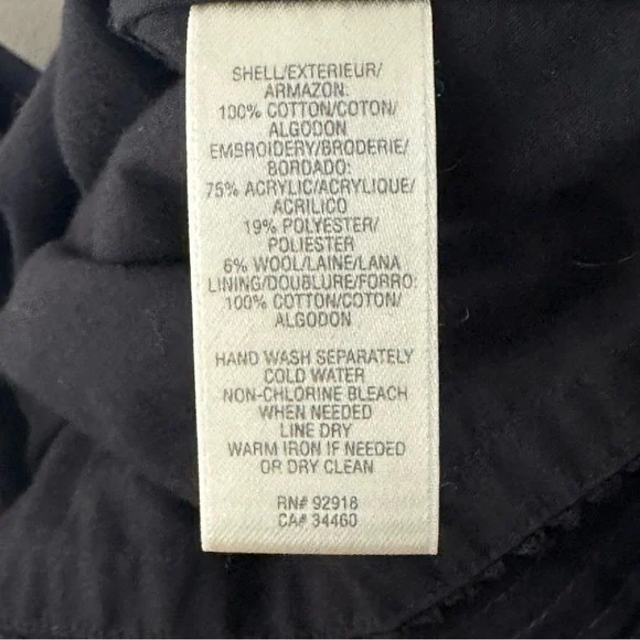 JUICY COUTURE Embroidered Shift Dress Black 100% Cotton A-Line Scoop Neck Size 6 - Picture 15 of 15